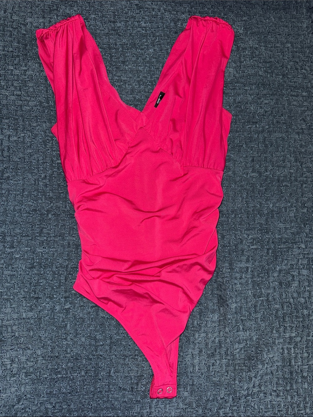 Express Hot Pink V-Neck Bodysuit